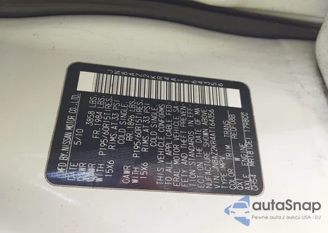 2010 Nissan Cube 1.8S z USA, uszkodzony, nr VIN JN8AZ2KR4AT164356